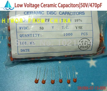 (1000 шт./лот) (керамические конденсаторы|низкий) 50V 471 470pF Низковольтный керамический дисковый конденсатор TOL.10%